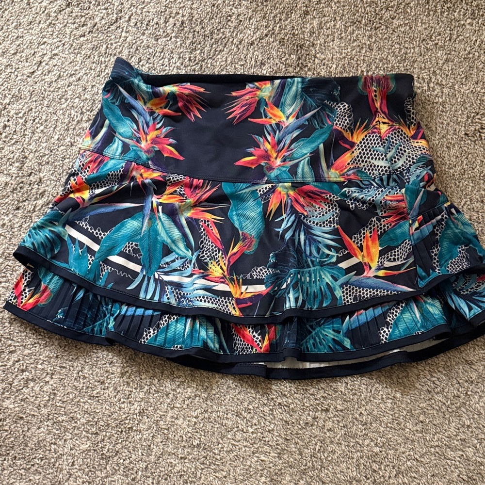 Lucky in Love Floral Burst Tennis Pickleball skort - Navy and Multicolor